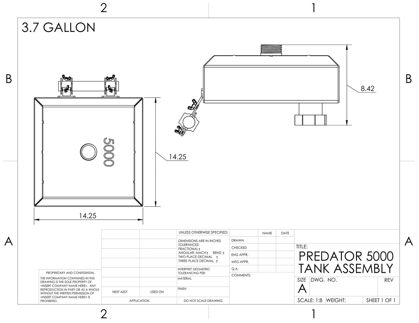 Generator gas tank - Predator 5000