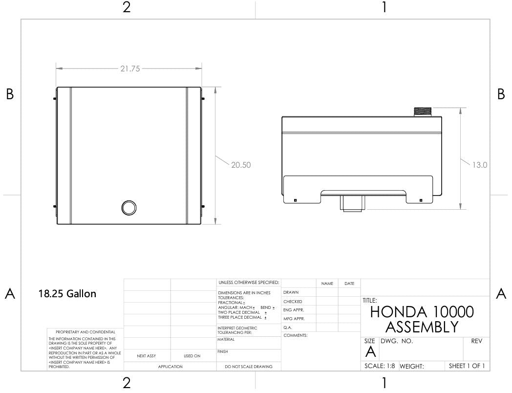 Generator gas tank- Honda EB 10000